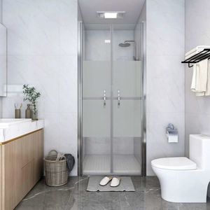 vidaXL Ușă cabină de duș, jumătate mat, 86 x 190 cm, ESG imagine
