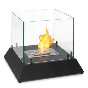 Klarstein Phantasma Cubo, șemineu cu etanol, fără fum și inodor, arzătoare din oțel inoxidabil, sticlă securizată imagine