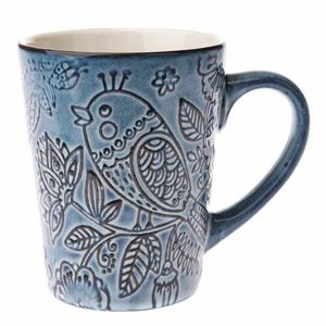 Cană din ceramică Bird, 316 ml, albastru imagine