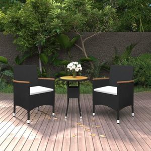 vidaXL Set mobilier de grădină, 3 piese, poliratan imagine