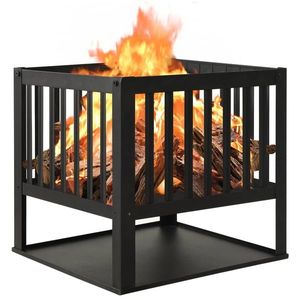 vidaXL Vatră de foc, 40x40x40 cm, oțel imagine