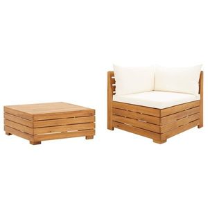 vidaXL Set mobilier grădină cu perne, 2 piese, lemn masiv de acacia imagine