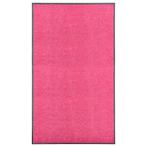 vidaXL Covoraș de ușă lavabil, roz, 90 x 150 cm imagine