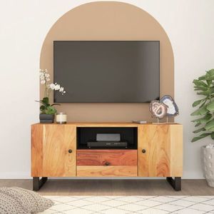 vidaXL Dulap TV, 105x33, 5x46 cm, lemn masiv de acacia&lemn prelucrat imagine