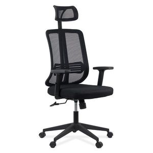 Scaun ergonomic de birou din plasă neagră, cu tetieră și brațe reglabile OFF 402 negru imagine