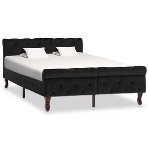 vidaXL Cadru de pat, negru, 120 x 200 cm, catifea imagine