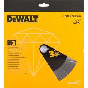 Disc diamantat DeWALT DT3763 Taiere materiale dure & Granit 230 x 22.2 imagine