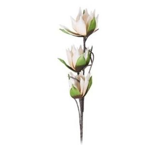 Floare artificiala Proteaceae, H98 cm, poliester, alb imagine