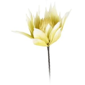 Floare artificiala Protea Roze, H81 cm, poliester, galben imagine