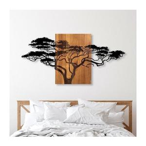 Decorațiune de perete 70x144 cm lemn/metal copac imagine