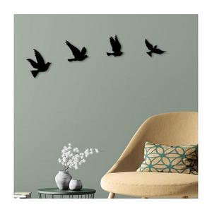 SET 4x decorațiune de perete metal păsări imagine