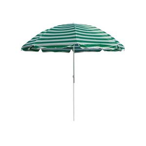 Umbrelă de plajă Happy Green dungă verde, 230 cm imagine