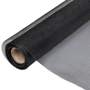 vidaXL Plasă de sârmă, negru, 100 x 1000 cm, fibră de sticlă imagine