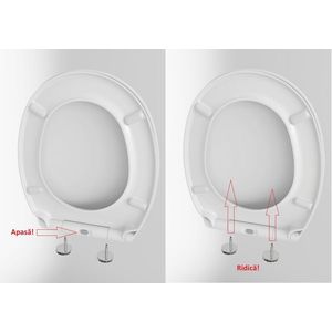 Capac WC cu inchidere lenta si sistem easy clean Sanit-Plast Ronda, duroplast, alb, Cod 021/MWC imagine