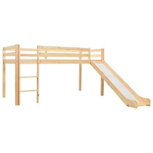 vidaXL Cadru pat copii etajat cu tobogan & scară 97x208cm lemn de pin imagine