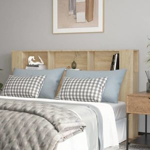 vidaXL Tăblie de pat cu dulap, stejar sonoma, 180x18, 5x104, 5 cm imagine