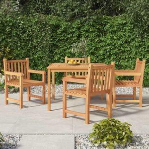 vidaXL Set de sufragerie de grădină, lemn masiv de tec, 5 piese imagine