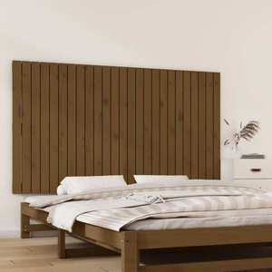 vidaXL Tăblie de pat pentru perete, maro miere, 159, 5x3x90 cm imagine