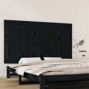 vidaXL Tăblie de pat pentru perete, negru, 159, 5x3x90 cm imagine