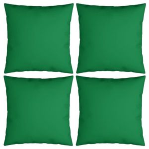 vidaXL Perne decorative, 4 buc., verde, 50x50 cm, material textil imagine