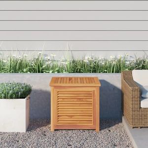vidaXL Ladă depozitare grădină cu geantă, 60x50x58 cm, lemn masiv tec imagine