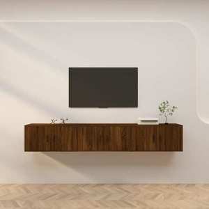 vidaXL Dulapuri TV montate pe perete 3 buc. stejar maro 80x34, 5x40 cm imagine