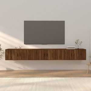 vidaXL Dulapuri TV montate pe perete 3 buc. stejar maro 100x34, 5x40 cm imagine