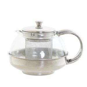 Ceainic cu infuzor Modern din sticla argintiu 600 ml imagine