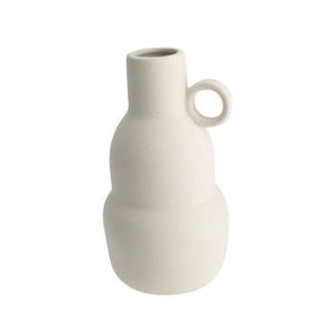 Vaza Tall Archaic din ceramica alb 12x20 cm imagine