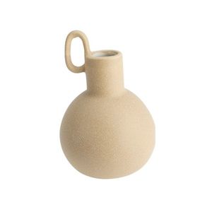 Vaza Medium Archaic din ceramica bej 14x19 cm imagine