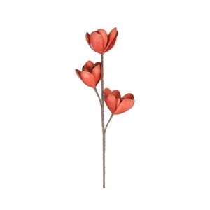Floare artificiala Magnolia corai 80 cm imagine