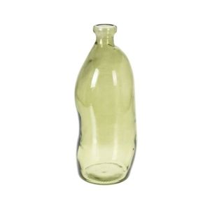 Vaza Tall Serpentine din sticla reciclata verde 13x35 cm imagine