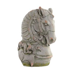 Statueta Aged Horse gri antichizat 32x25x49 cm imagine