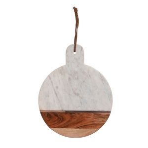Tocator Marble din marmura si lemn de acacia 38x30 cm imagine