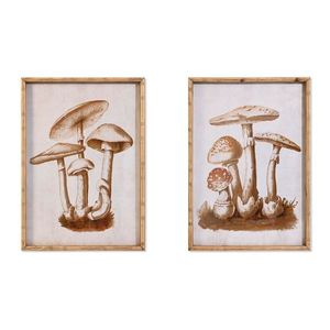 Tablou Mushrooms din lemn 50x80 cm - modele diverse imagine