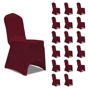 vidaXL Huse de scaun elastice, 18 buc., vișiniu imagine