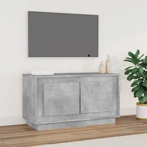 vidaXL Comodă TV, gri beton, 80x35x45 cm, lemn prelucrat imagine