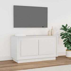 vidaXL Dulap TV, alb, 80x35x45 cm, lemn prelucrat imagine