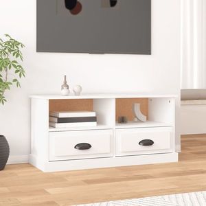 vidaXL Comodă TV, alb, 93x35, 5x45 cm, lemn prelucrat imagine