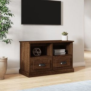 vidaXL Comodă TV, stejar maro, 80x35x50 cm, lemn prelucrat imagine