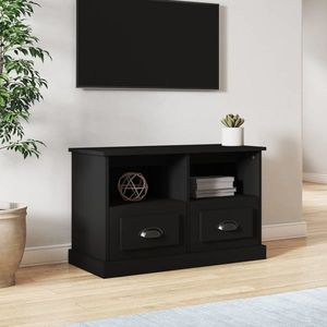vidaXL Comodă TV, negru, 80x35x50 cm, lemn prelucrat imagine