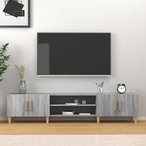 vidaXL Comodă TV, gri sonoma, 180x31, 5x40 cm, lemn prelucrat imagine