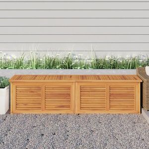 vidaXL Ladă depozitare grădină cu geantă, 200x50x53 cm, lemn masiv tec imagine