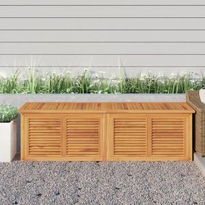 vidaXL Ladă depozitare grădină cu geantă, 175x50x53 cm, lemn masiv tec imagine