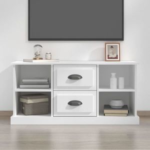 vidaXL Comodă TV, alb, 99, 5x35, 5x48 cm, lemn prelucrat imagine