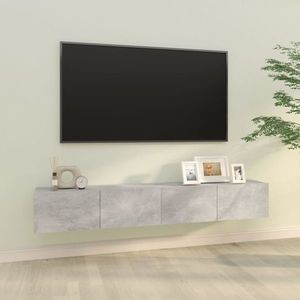 vidaXL Dulapuri TV perete 2 buc. gri beton 100x30x30 cm lemn compozit imagine