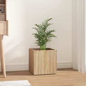 vidaXL Jardinieră cutie, stejar sonoma, 40x40x40 cm, lemn compozit imagine