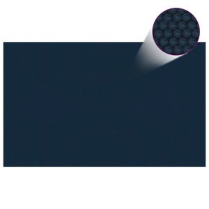 vidaXL Folie solară plutitoare de piscină negru/albastru 260x160 cm PE imagine