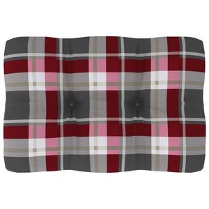 vidaXL Pernă de paleți, roșu carouri, 60x40x12 cm, material textil imagine