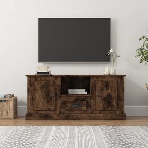 vidaXL Comodă TV, stejar fumuriu, 100x35, 5x45 cm, lemn prelucrat imagine